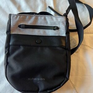 Sherpani Black and Silver Messenger Bag